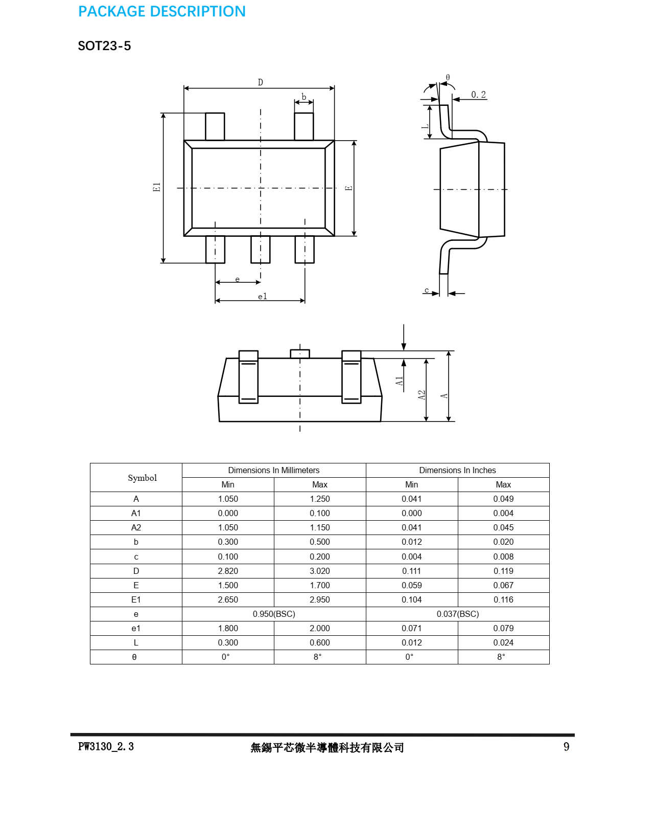 5腳的鋰電池保護電路芯片PW3130