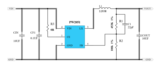 5V降壓轉(zhuǎn)3.3V，5V轉(zhuǎn)3V電路圖芯片