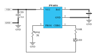 9V,12V輸入充3.7V單節(jié)鋰電池電路和芯片