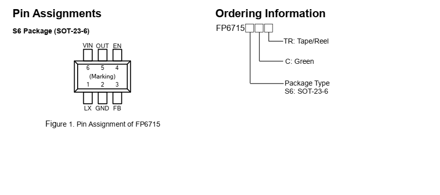 代理天鈺FP6715,1A同步升壓IC芯片