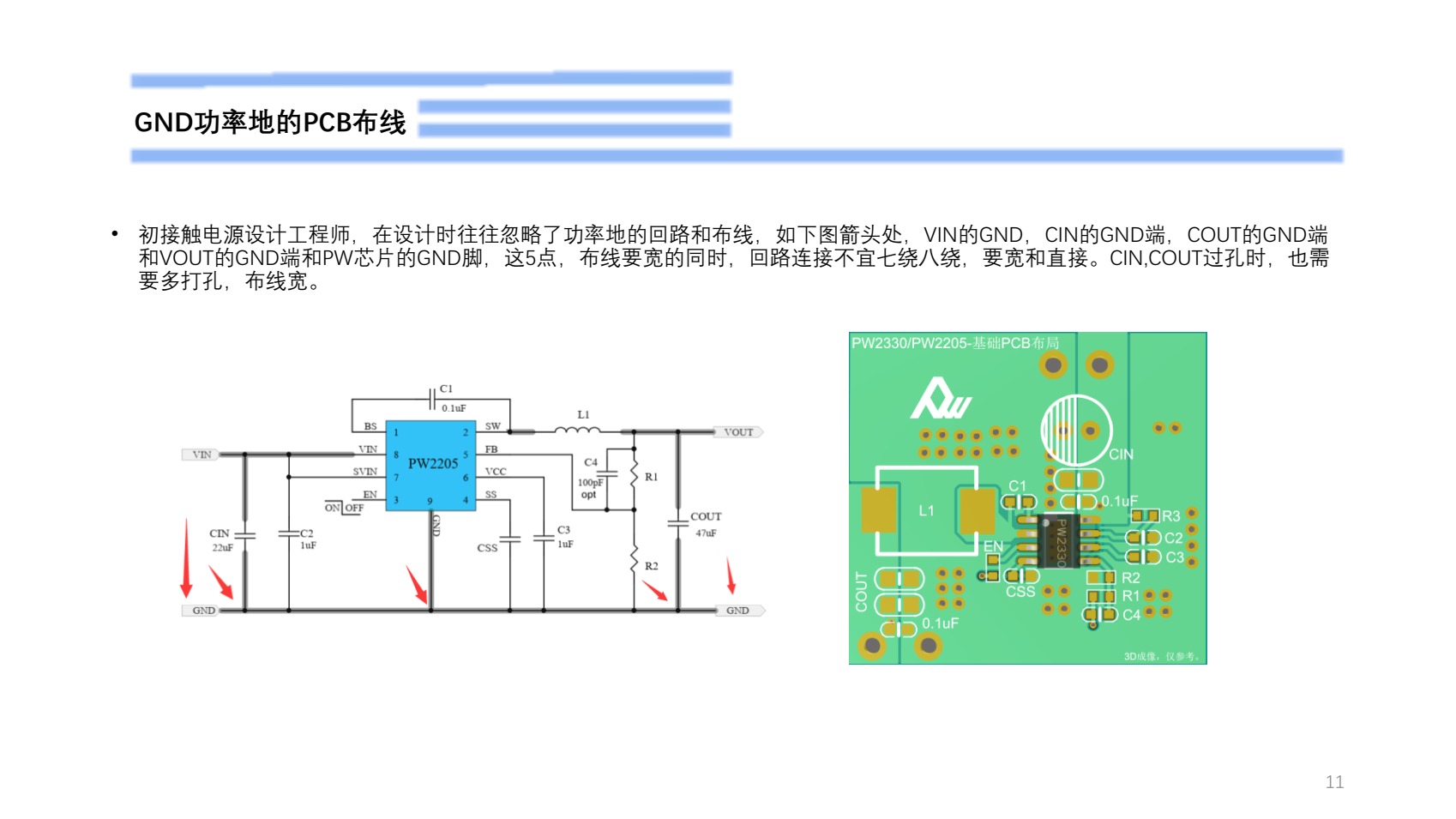 24V轉(zhuǎn)5V降壓芯片PW2205，PCB布局圖冊