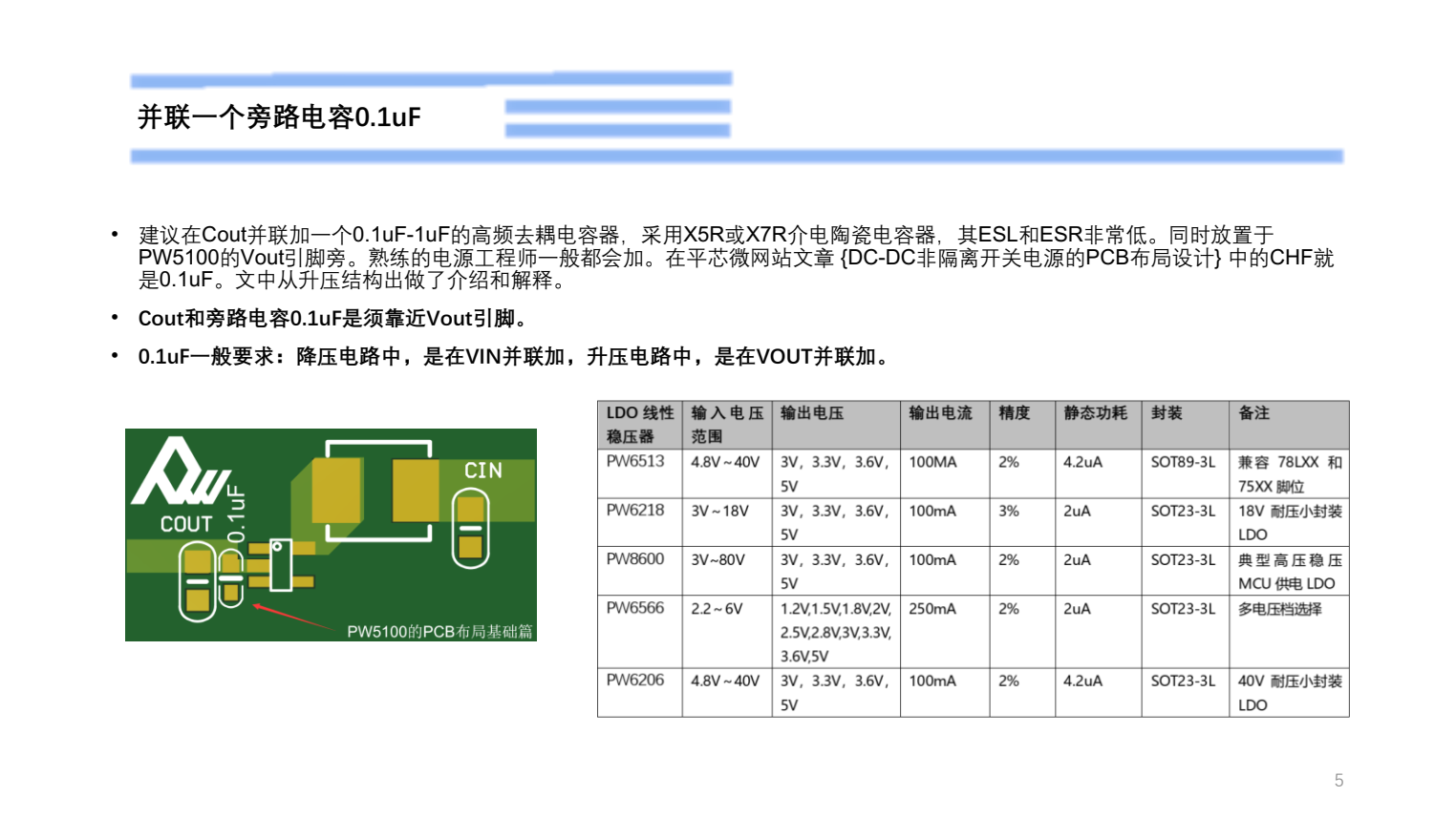 干電池升壓IC，PW5100電路設(shè)計(jì)注意點(diǎn)