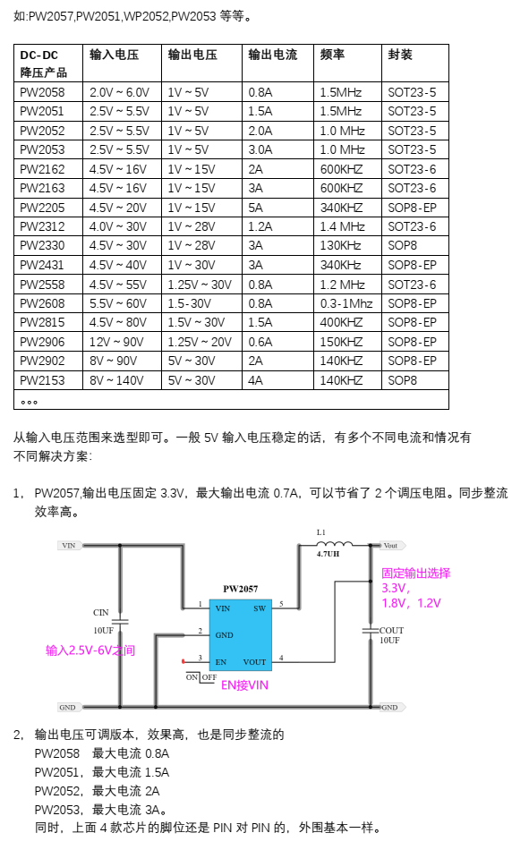 3.7V降壓3.3V芯片，5V降壓3.3V的升降壓IC