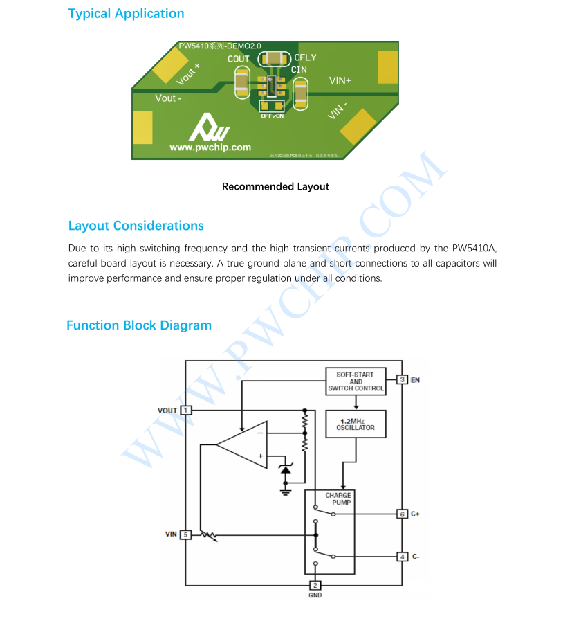 PW5410A輸出5V，穩(wěn)壓電荷泵DC/DC轉(zhuǎn)換器 