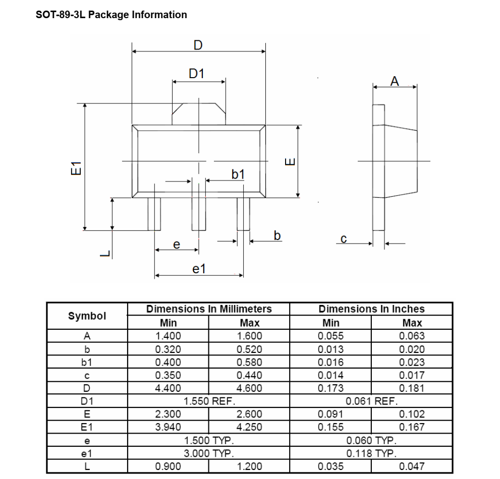 NCE0103M封裝SOT89-3品牌新潔能，原廠技術(shù)支持