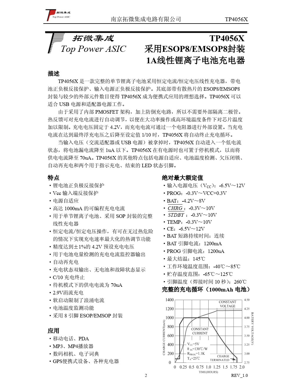 全新正品TP4056X，品牌南京拓品微，現(xiàn)貨供應