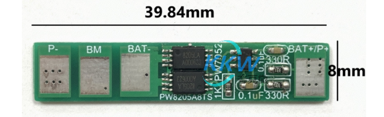 兩節(jié)串聯(lián)鋰電池保護(hù)方案板， 4A 過流，  80號(hào)