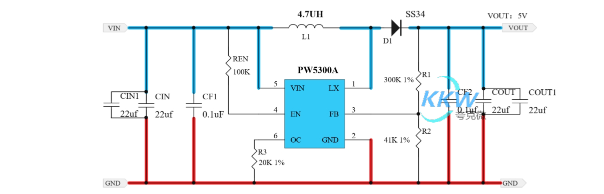 鋰電池升壓 5V1A 電路板， PW5300A  70號(hào)