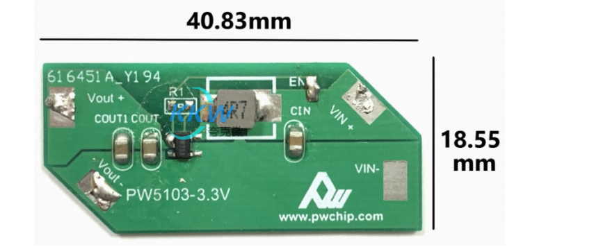 1-兩節(jié)干電池升壓 3.3V 電路板 PW5103 芯片， EN 真關(guān)斷 130號