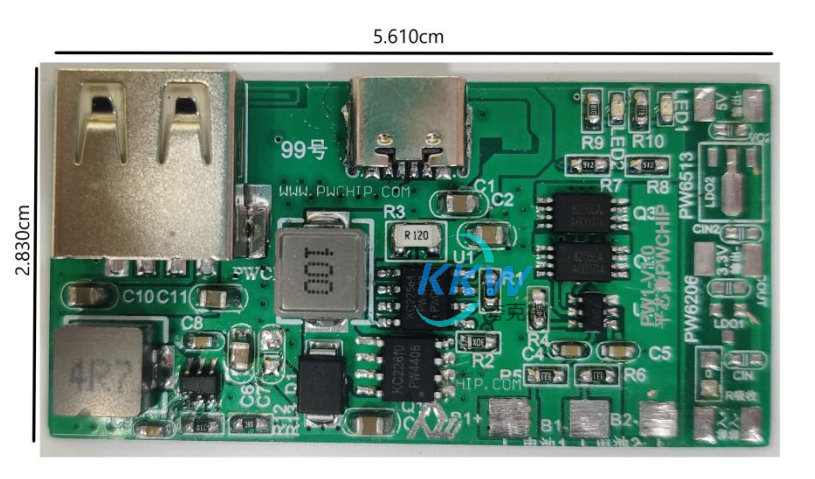 給5V1A 輸入兩節(jié)串聯(lián)鋰電池的充電方案的電路板  99號