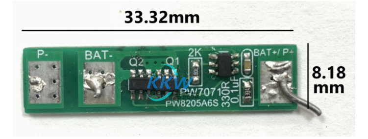 單節(jié) 3.2V 磷酸鐵鋰電池保護(hù)方案板， 4A 過流， 148號(hào)